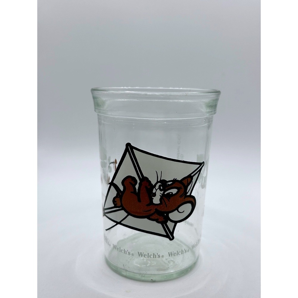 1990 Welch's Jelly Glass Jar Tom & Jerry - Jerry on a Kite Vintage‎ - Fantastic!